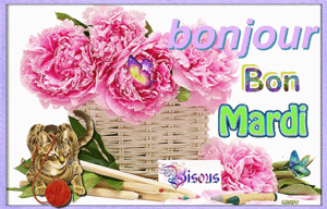 Gif animé bonjour Bon mardi